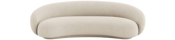 Soft, modern curved sofa, essence of comfort