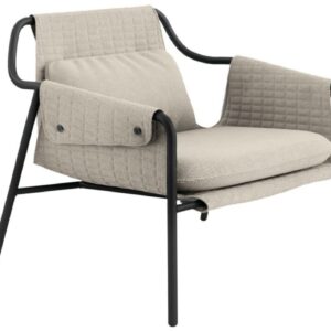 The Jacket Armchair adds fashionable chicness to your seating area.